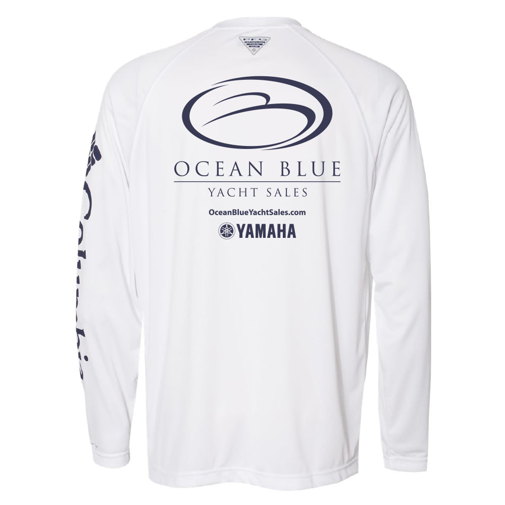 Columbia Mens Bahama Sailfish Fishing Shirt Blue 